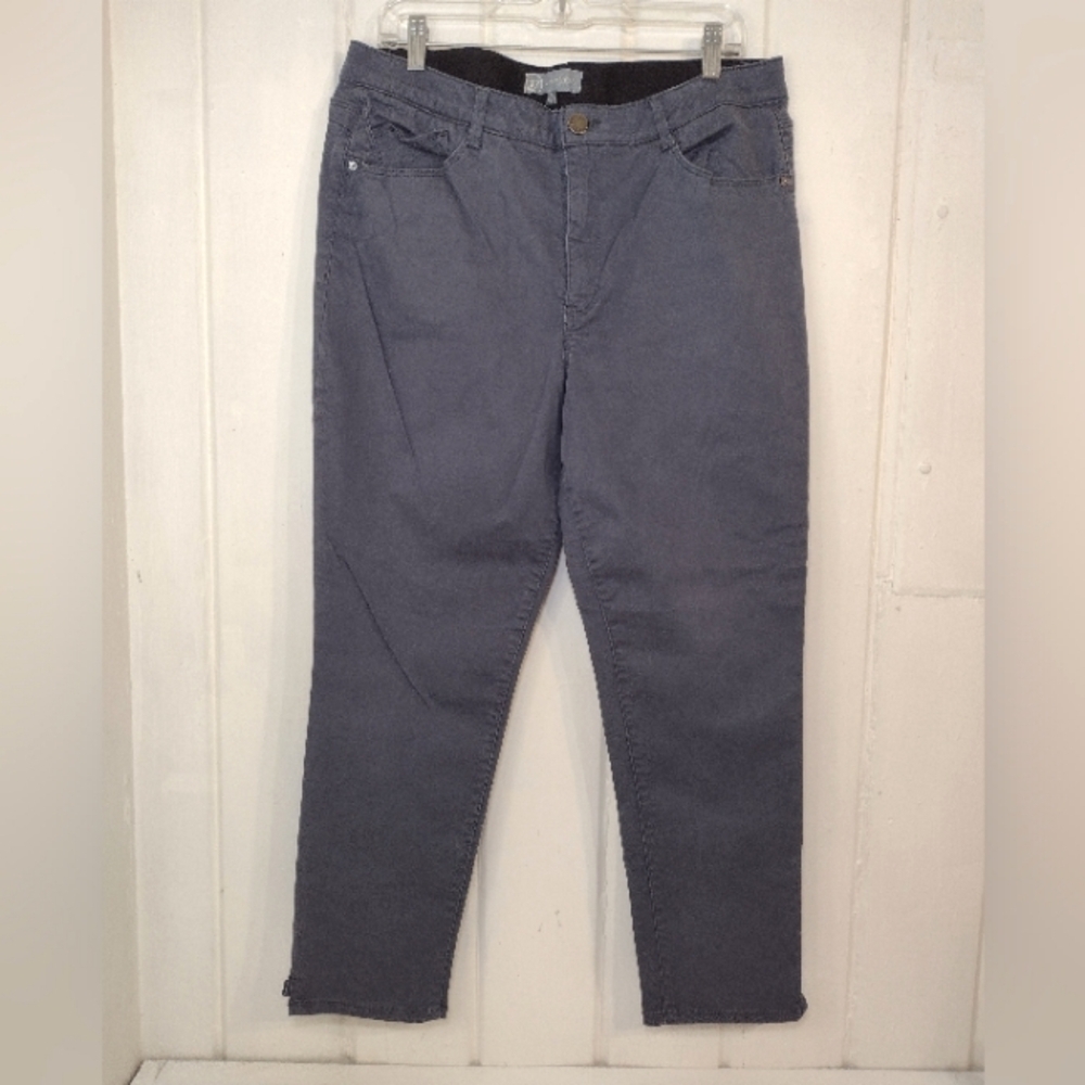 Wit & Wisdom Women's Grey Stretchy High Heels Pants Size (16)